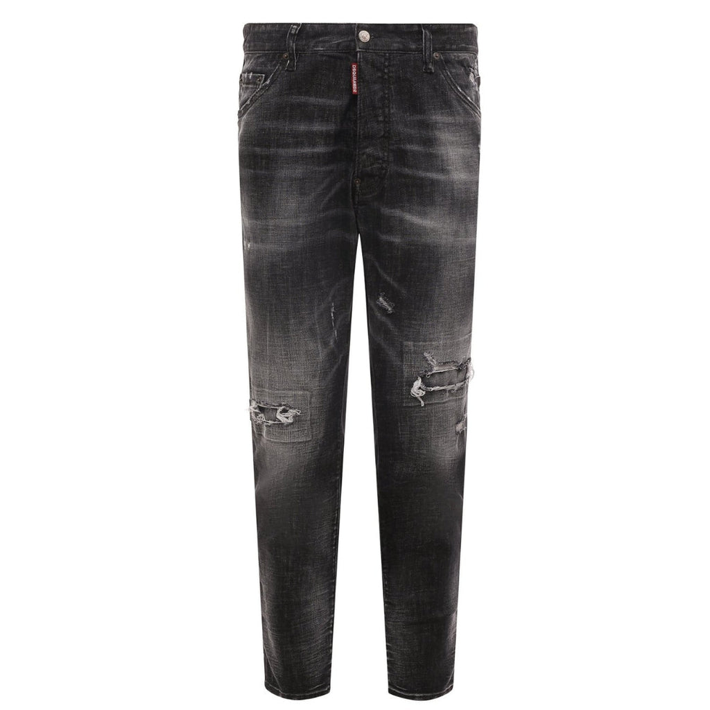 Dsquared2 Relax Long Crotch Reinforced Ripped Black Jeans W32 / 32L