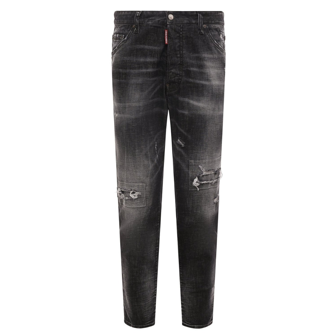 Dsquared2 Relax Long Crotch Reinforced Ripped Black Jeans W32 / 32L