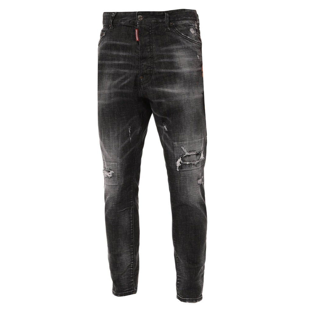 Dsquared2 Relax Long Crotch Reinforced Ripped Black Jeans W32 / 32L