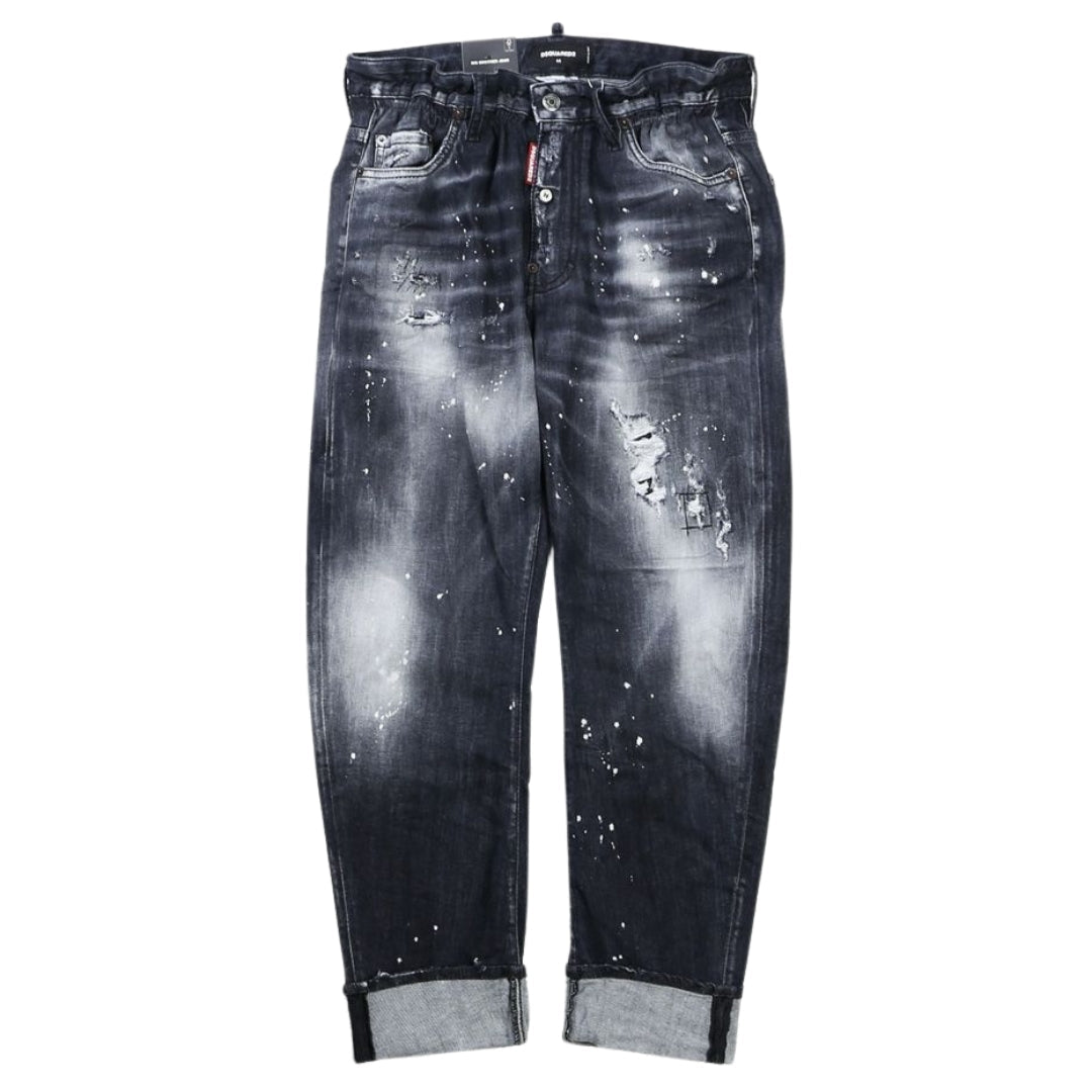 Dsquared2 Big Brother Jean Black Ripped Wash Jeans