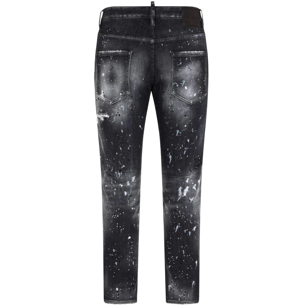 Dsquared2 Skater Jean Paint Splatter Black Wash Jeans S71Lb1396 S30503 900 - Style Centre Wholesale
