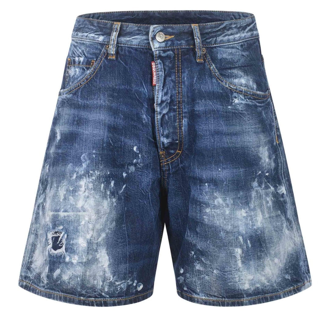 Dsquared Boxer Shorts Style Blue Denim Shorts W32