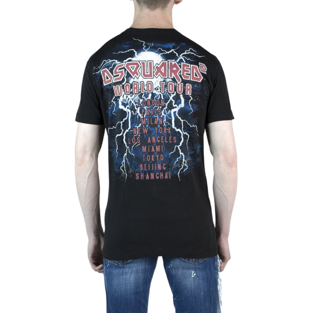 Dsquared2 Sisters From Hell Concert Design Black T-Shirt M