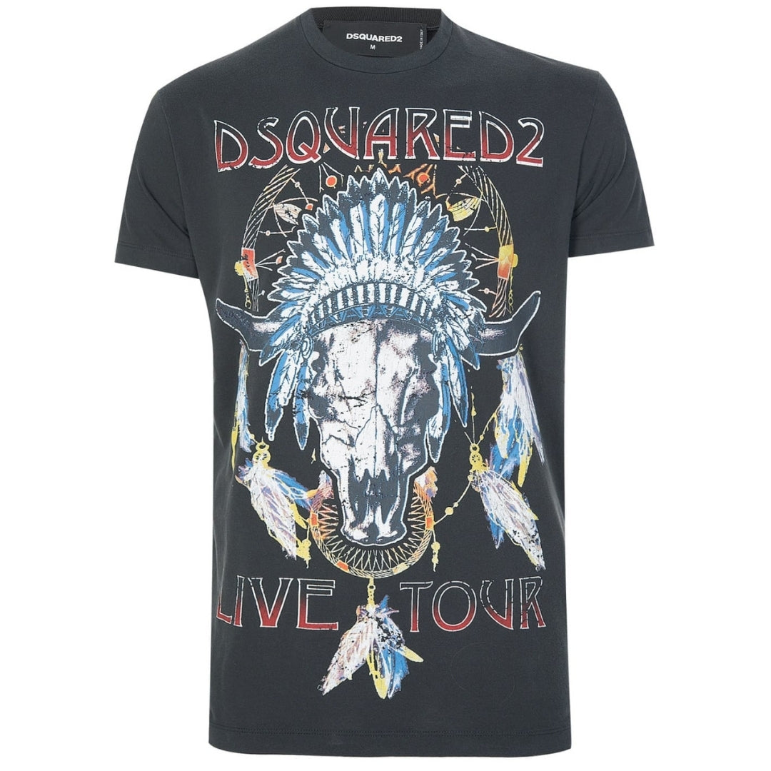 Dsquared2 Live Tour Logo Black T-Shirt M