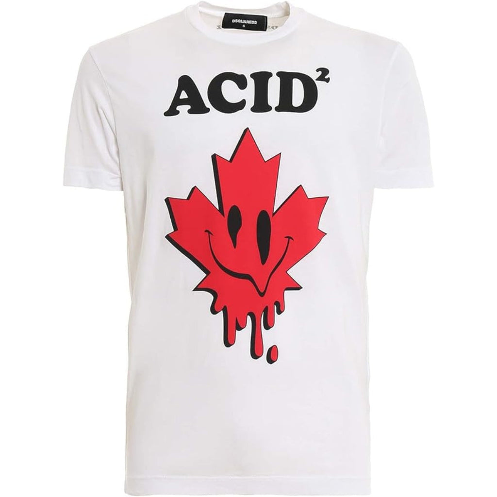 DSQUARED2 S74GD0562 S22427 100 BRIGHT WHITE T-SHIRT Mens M