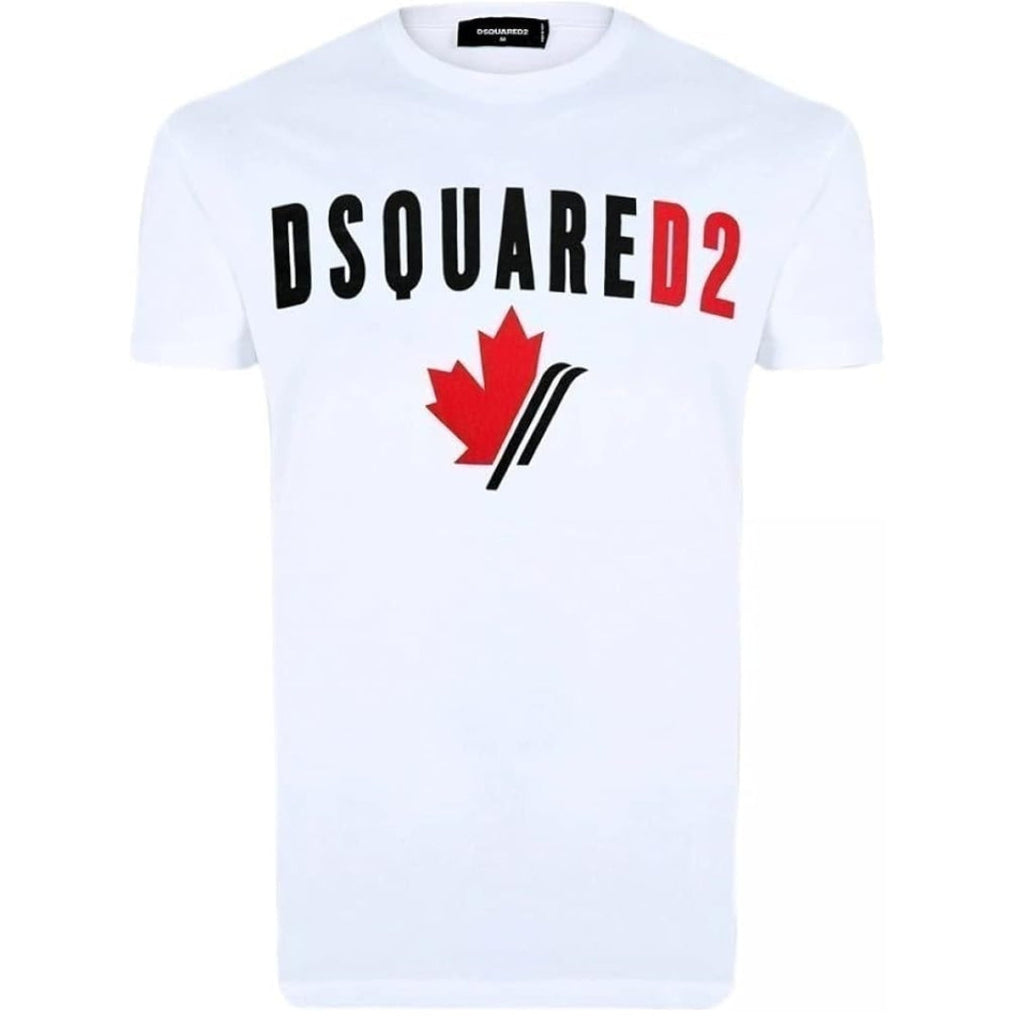 DSQUARED2 S74GD0563 S22427 100 BRIGHT WHITE T-SHIRT Mens M