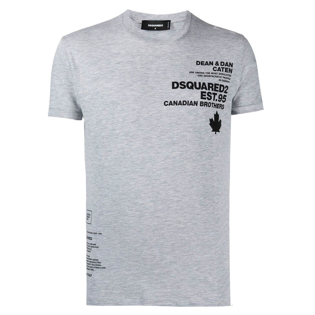 DSQUARED2 CHIC DAN FIT S74GD0821 S22146 857M MEDIUM GREY MELANGE T-SHIRT Mens M