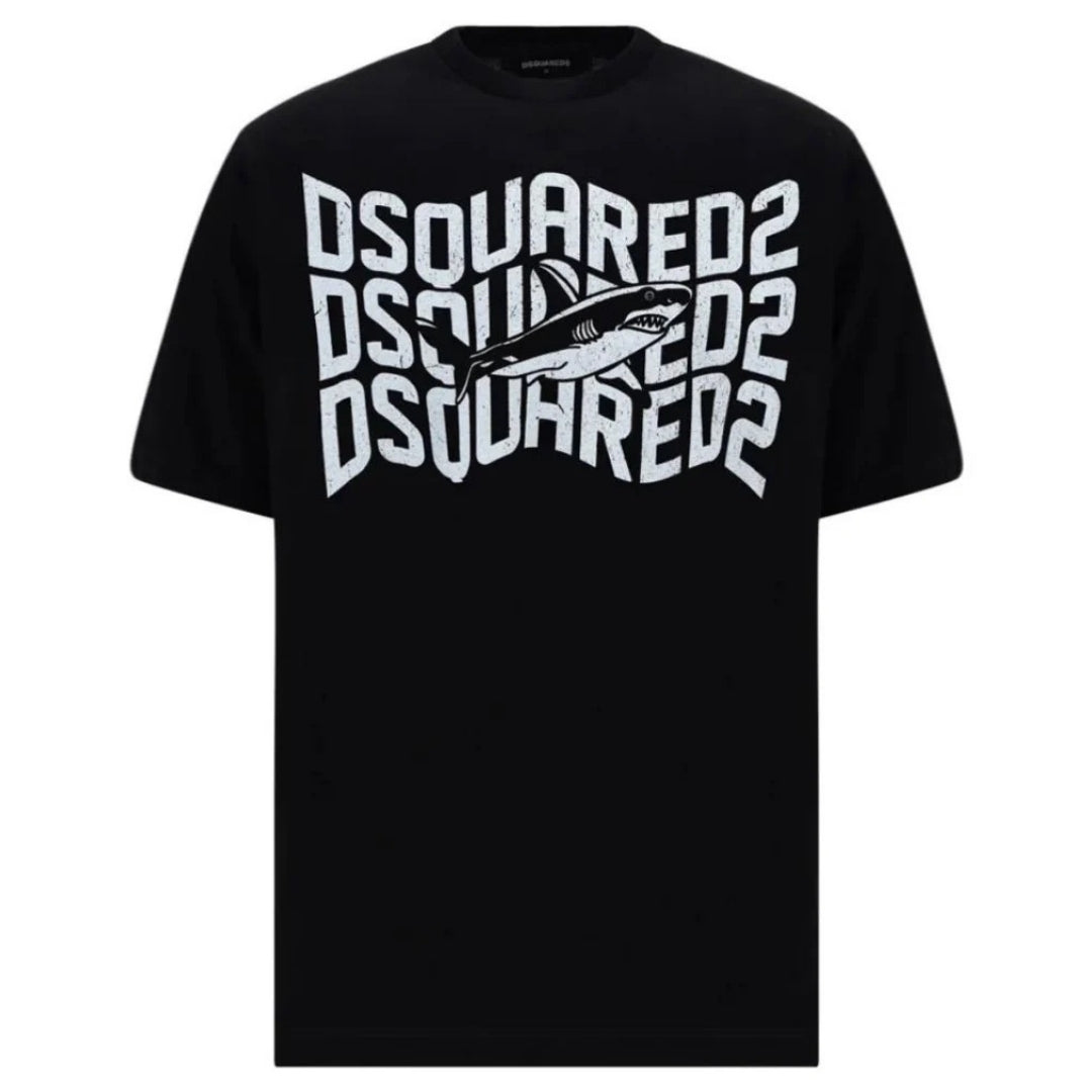Dsquared2 Shark Design Black T-Shirt M