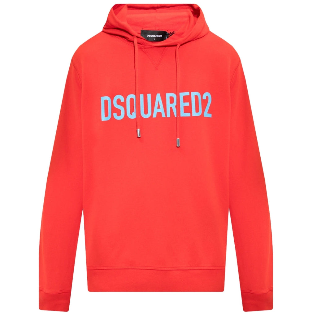 Dsquared2 Bold Logo Scarlet Red Hoodie M