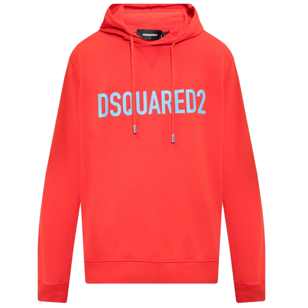 Dsquared2 Bold Logo Scarlet Red Hoodie M