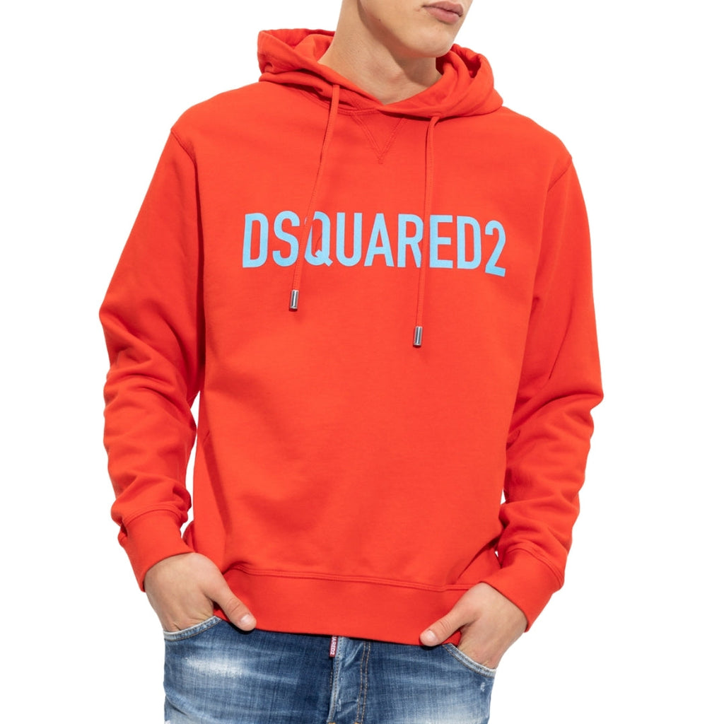 Dsquared2 Bold Logo Scarlet Red Hoodie M