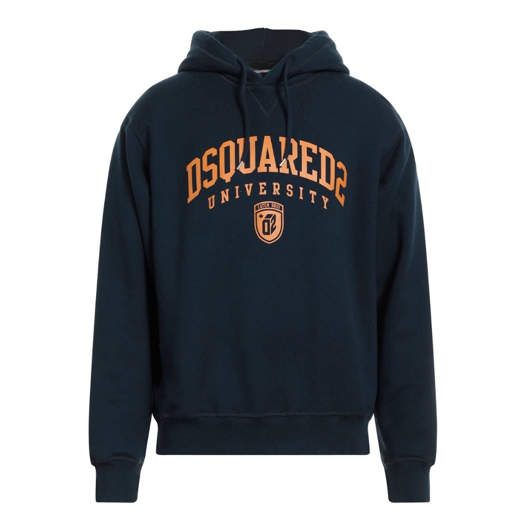 Dsquared2 Cool Fit Varsity Design Dark Navy Blue Hoodie S74GU0744 478