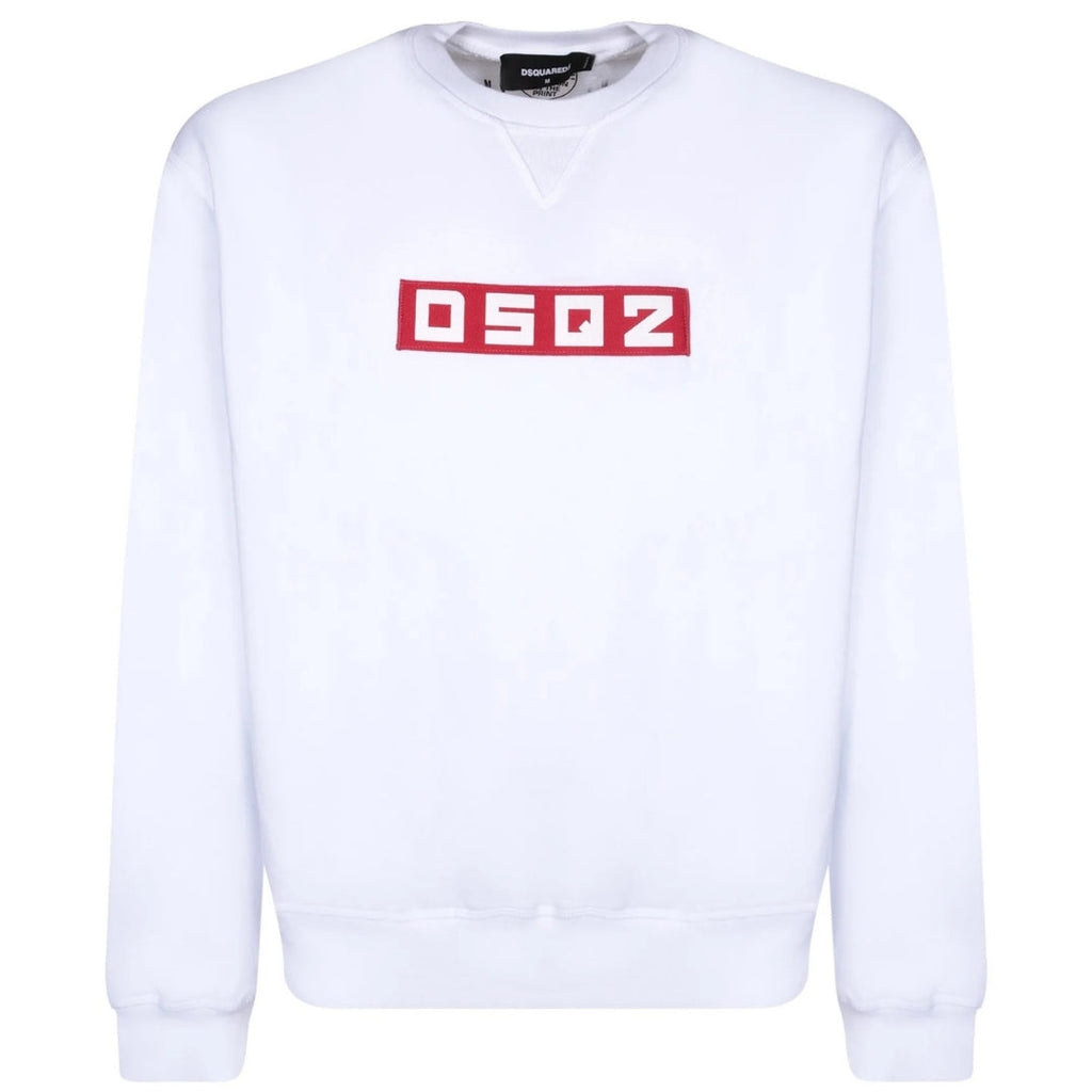 Dsquared2 Small Block Logo White Sweatshirt M