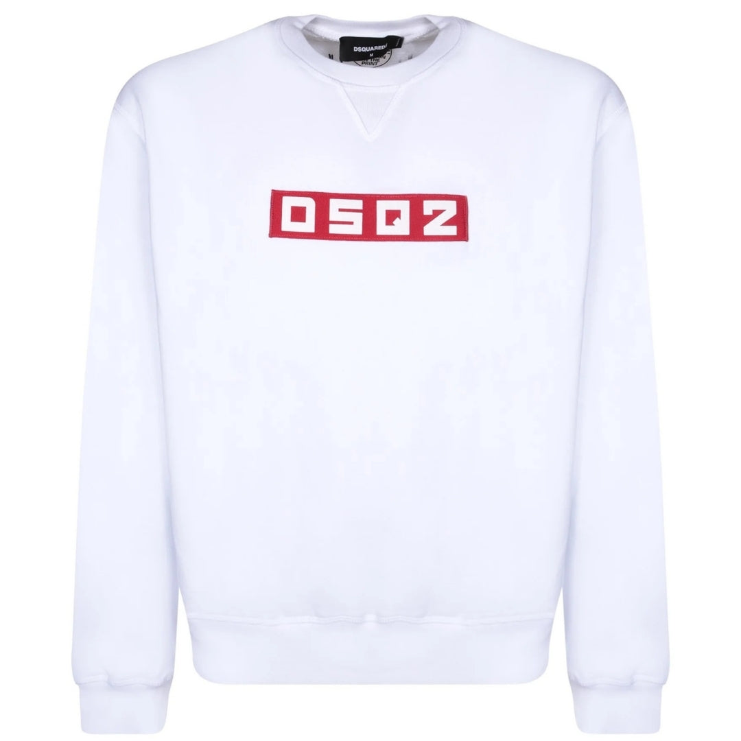 Dsquared2 Small Block Logo White Sweatshirt M