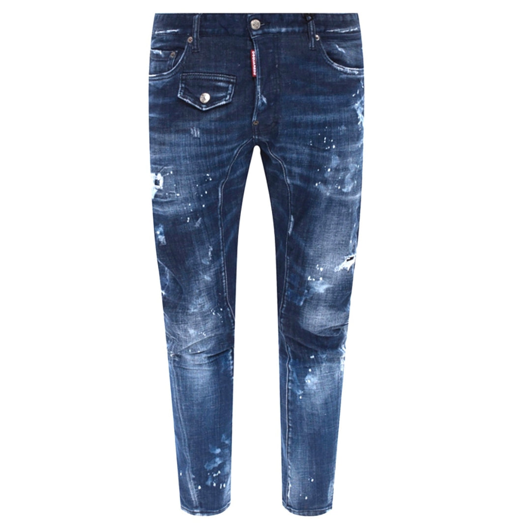 DSQUARED2 S74LB0838 S30342 TIDY BIKER JEAN 470 BLUE JEANS Mens 48