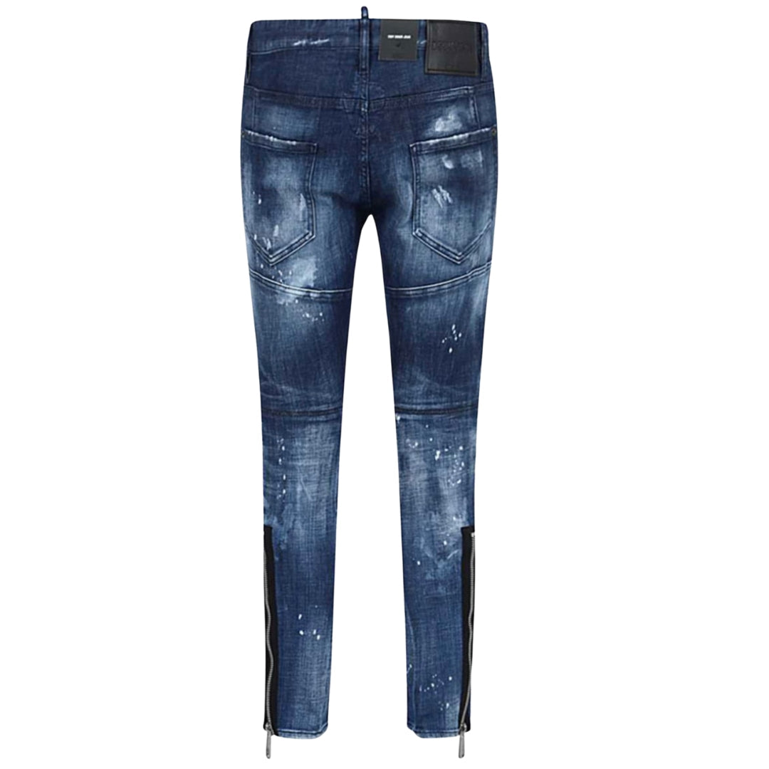 DSQUARED2 S74LB0838 S30342 TIDY BIKER JEAN 470 BLUE JEANS Mens 48