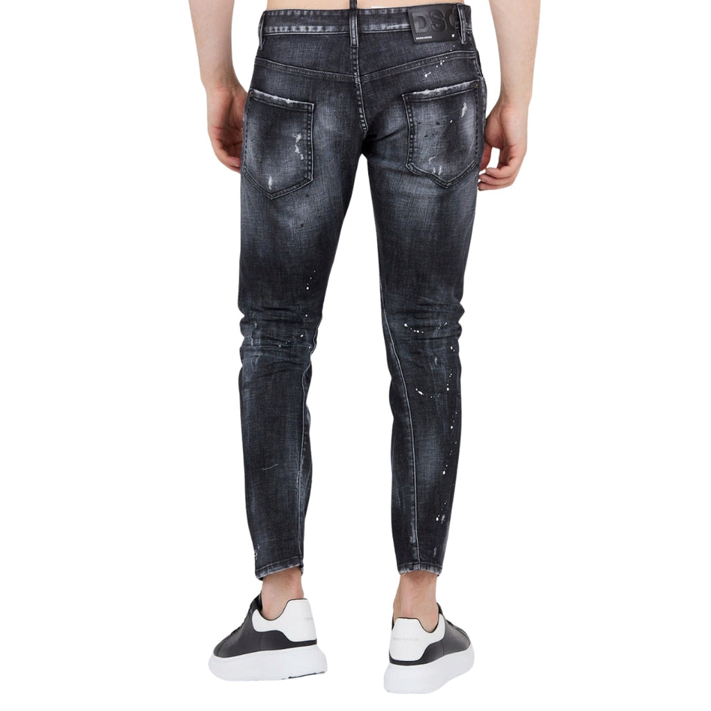 DSQUARED2 S74LB1040 S30357 SEXY TWIST JEAN 900 BLACK JEANS Mens 44