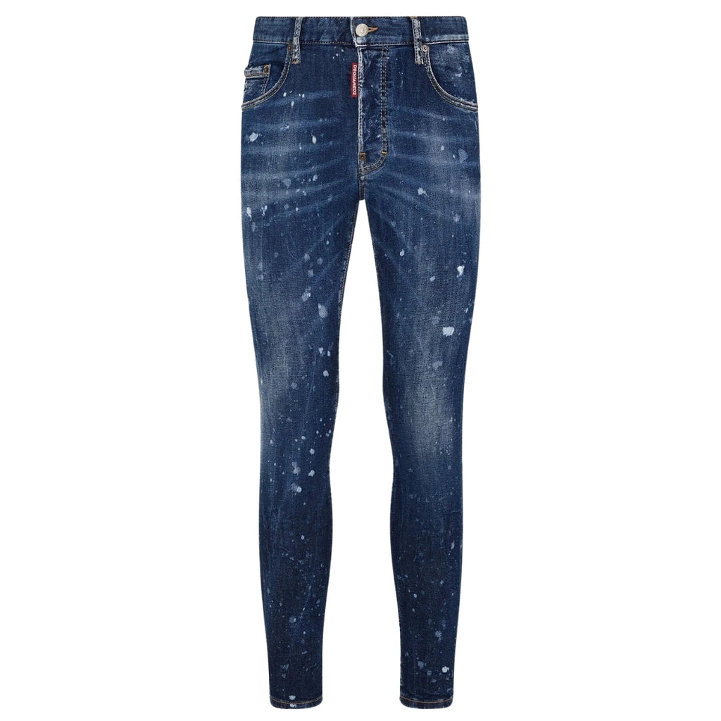 Dsquared2 Super Twinky Jean Splatter Design Blue Jeans S74Lb1437 S30805 470 - Style Centre Wholesale