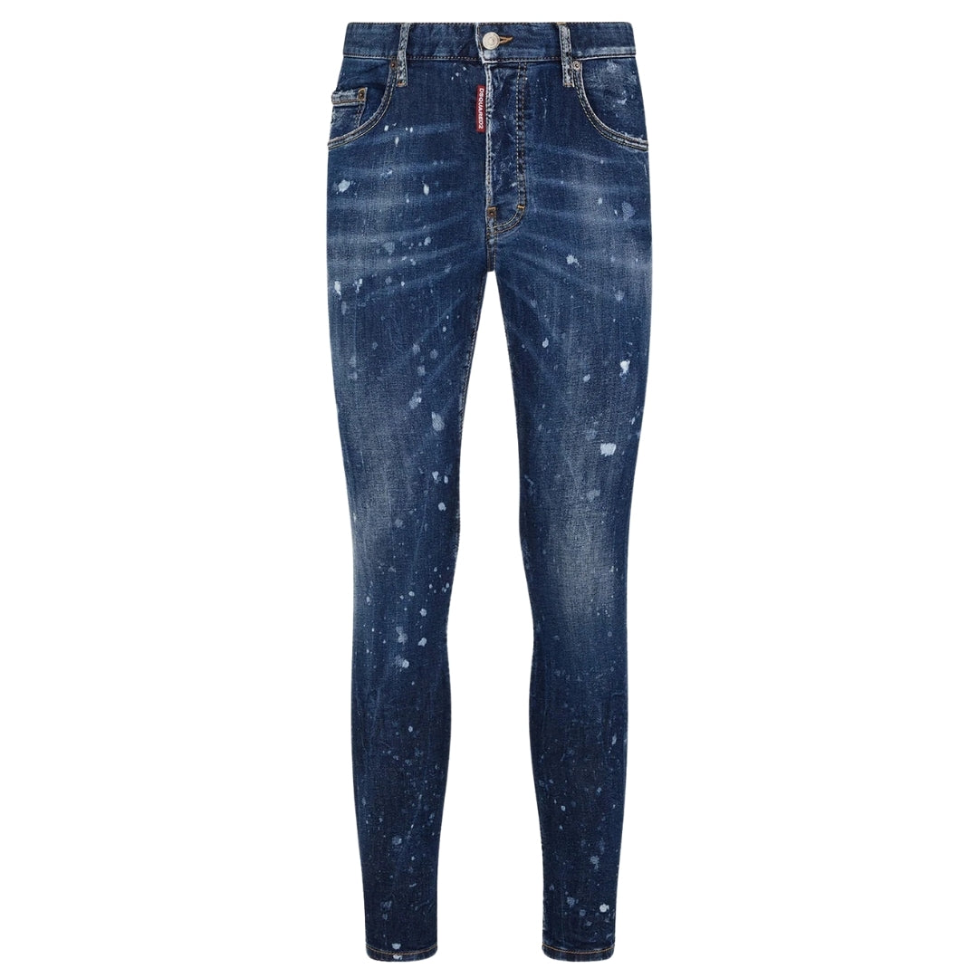 Dsquared2 Super Twinky Jean Splatter Design Blue Jeans S74Lb1437 S30805 470 - Style Centre Wholesale
