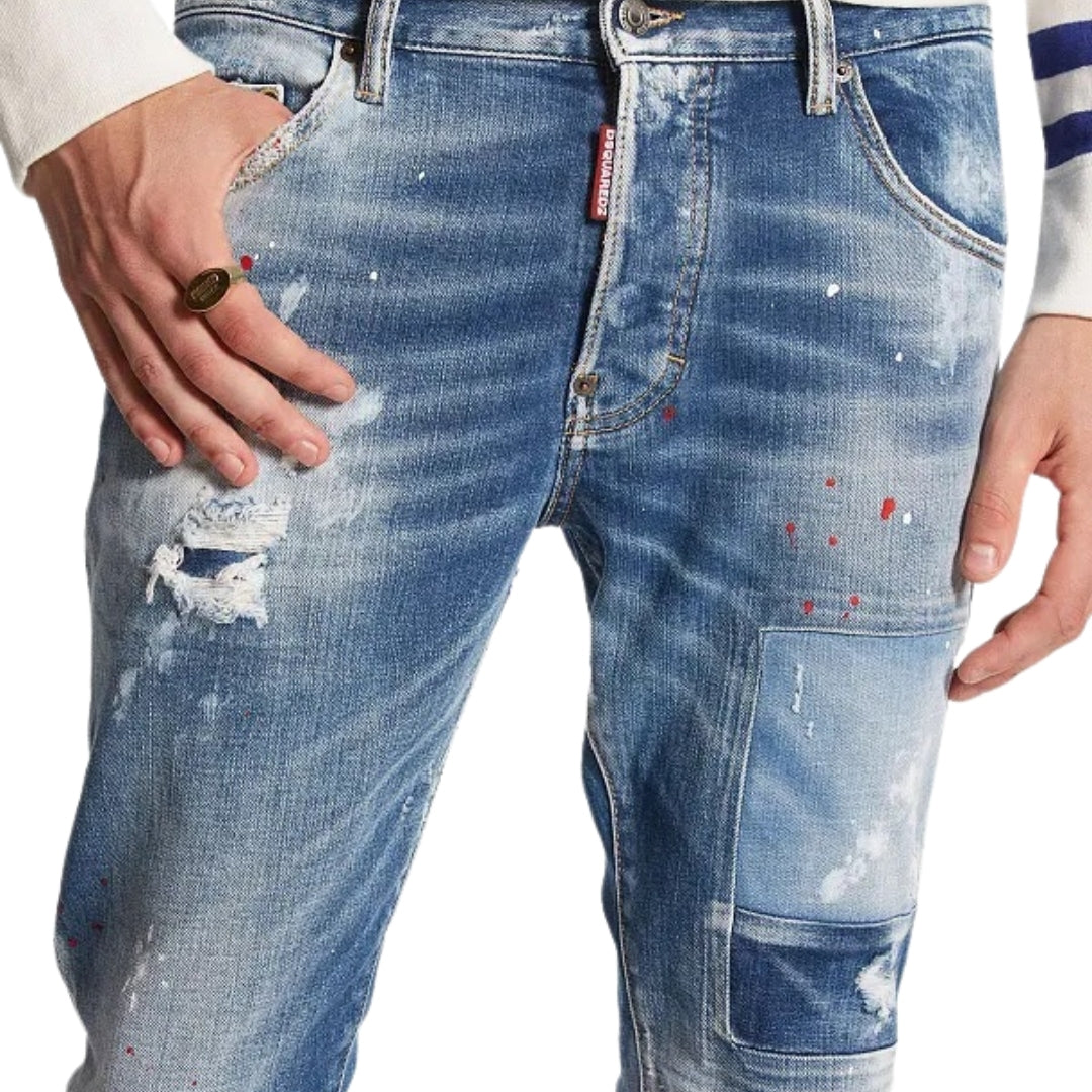 Dsquared2 Skater Jean Blue Wash Jeans S74Lb1456 S30663 470 - Style Centre Wholesale