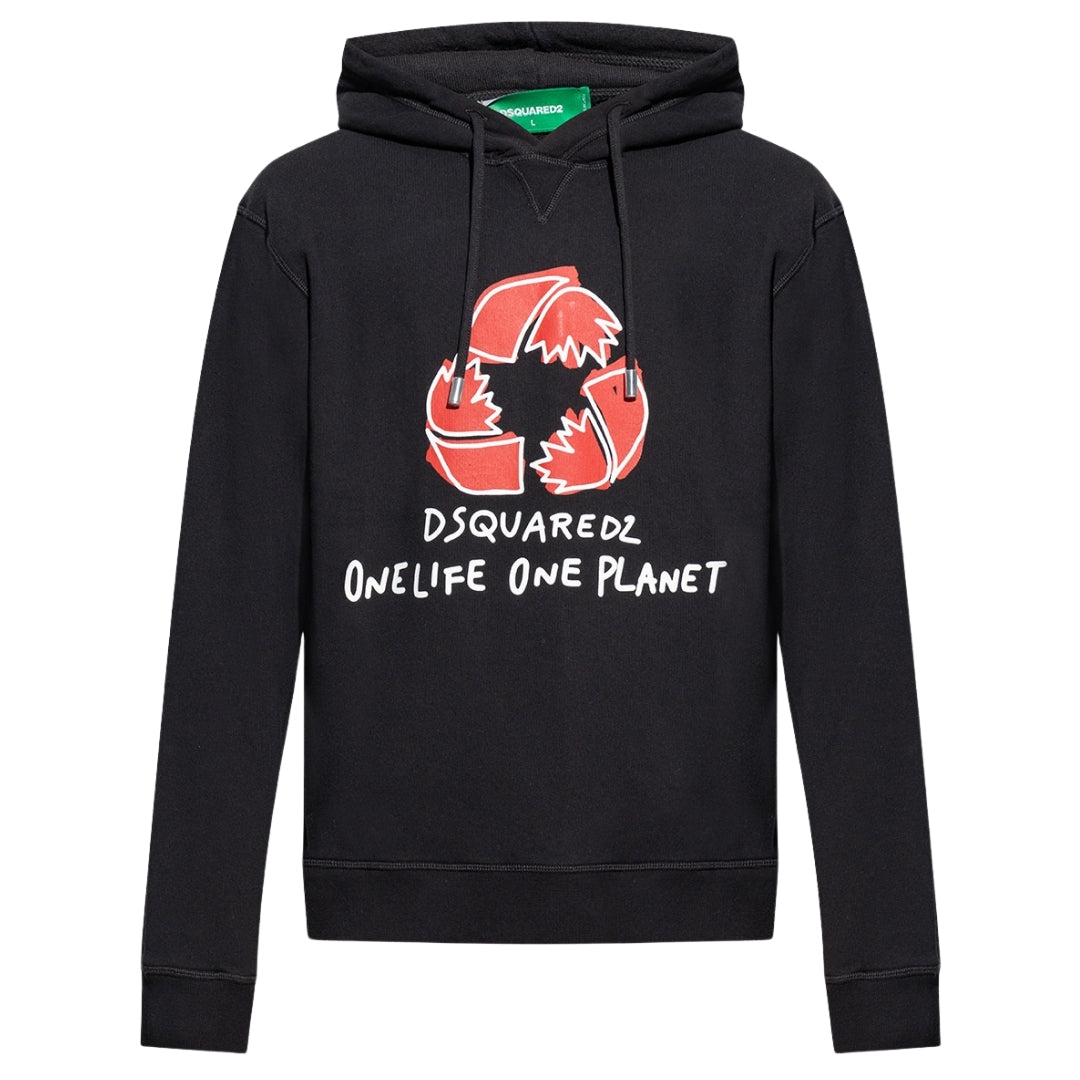 Dsquared2 One Life one Planet Black Hoodie XS