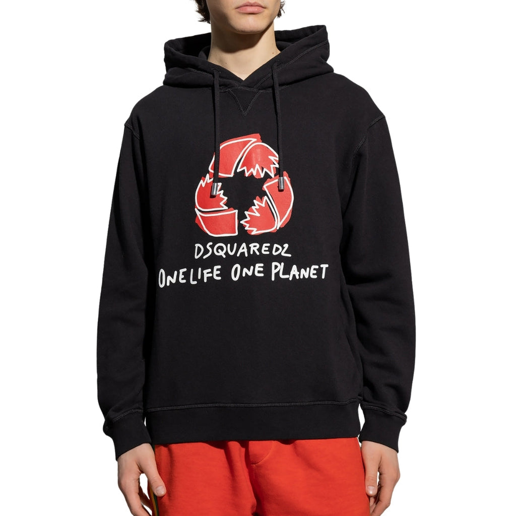 Dsquared2 One Life one Planet Black Hoodie XS