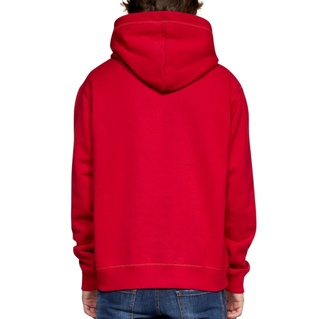 Dsquared2 Cool Fit Large Icon Logo Red Hoodie XS