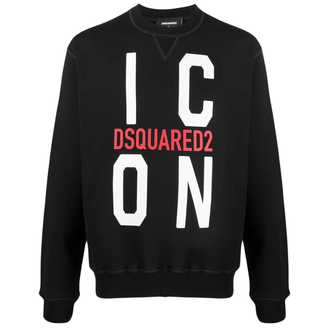 Dsquared2 Block Icon Logo Cool Fit Black Sweatshirt L