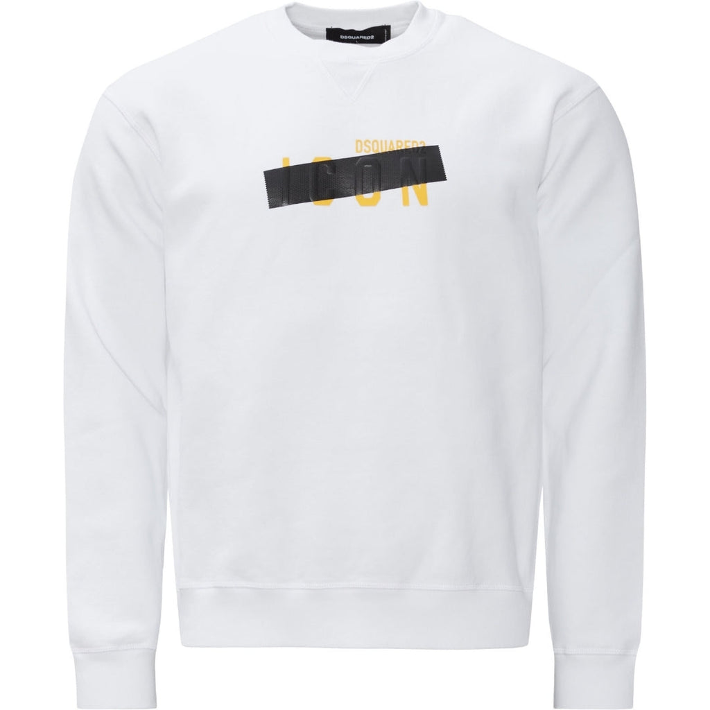Dsquared2 Taped Icon Logo Cool Fit White Sweatshirt S