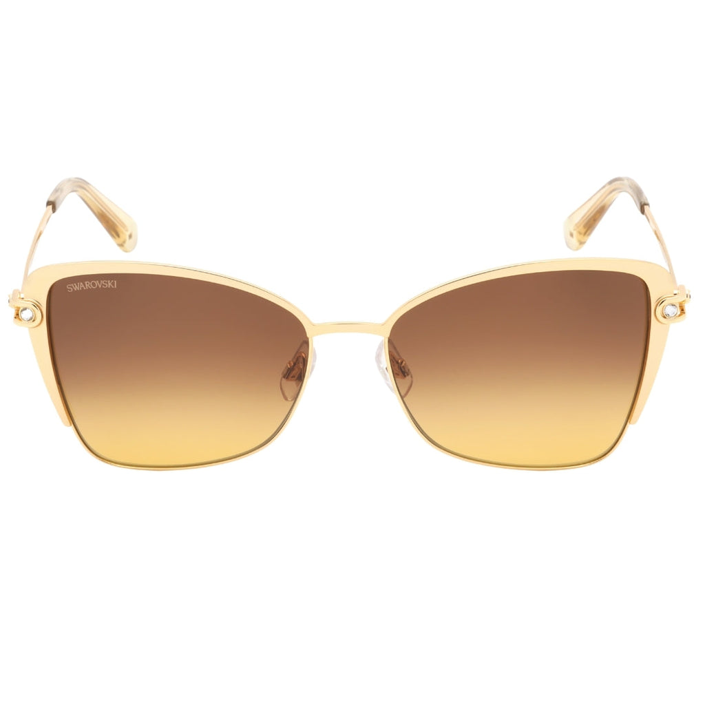 Swarovski Gradient Brown Lens Matte Deep Gold Sunglasses SK0314 31F