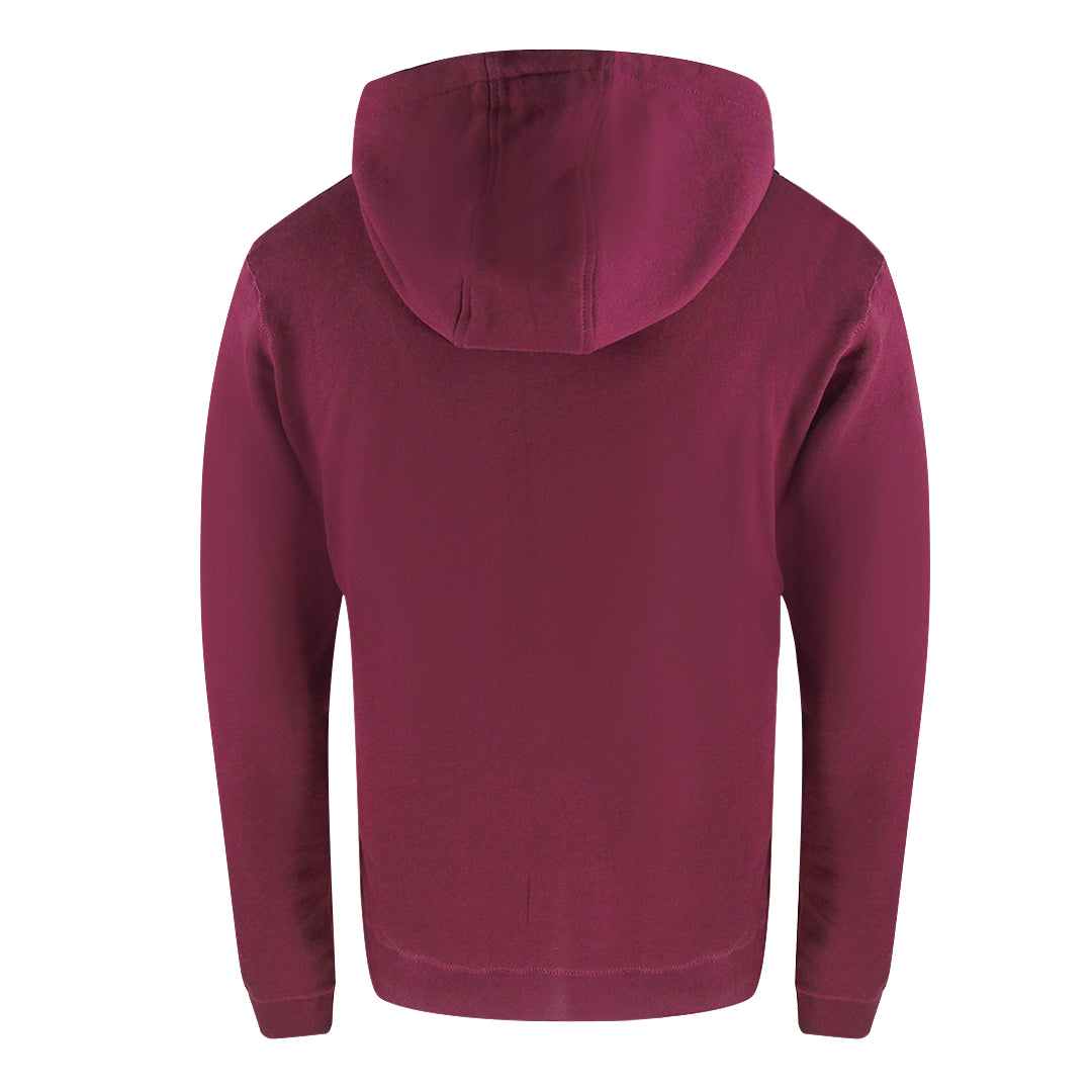 Aquascutum Activemallogo Hoodie Fleece Cordovan Sw002 26 Burgundy Hoodie Male - Style Centre Wholesale