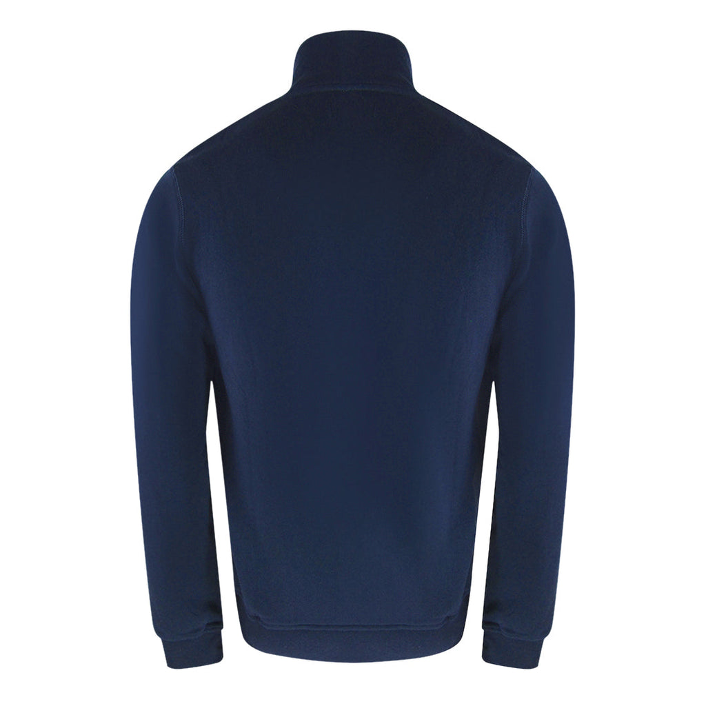 Aquascutum Activemallogo Full Zipock Neck Fleece Navy Sw004 11 Navy Blue Zip Sweater Male - Style Centre Wholesale
