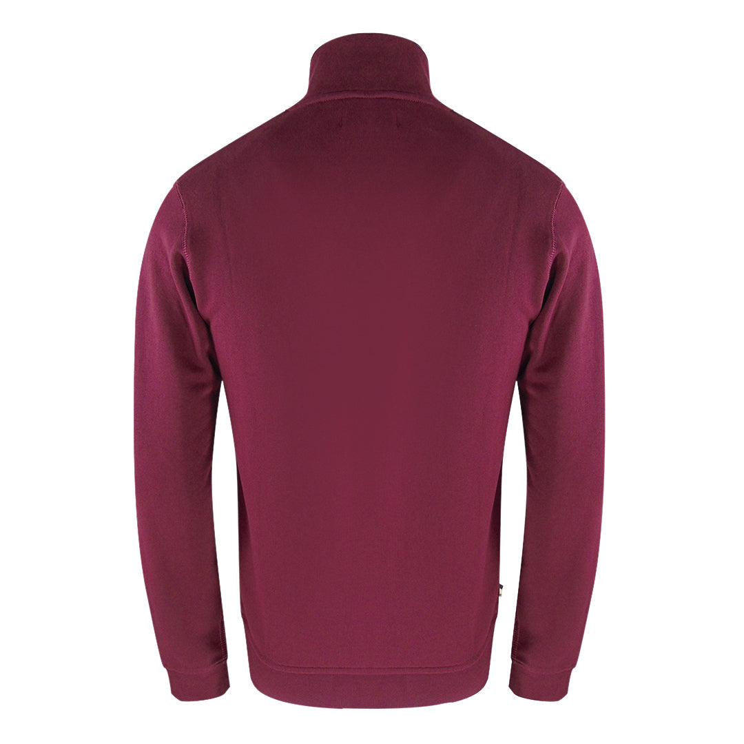 Aquascutum Active Zip Up Burgundy Sweatshirt SW004 26