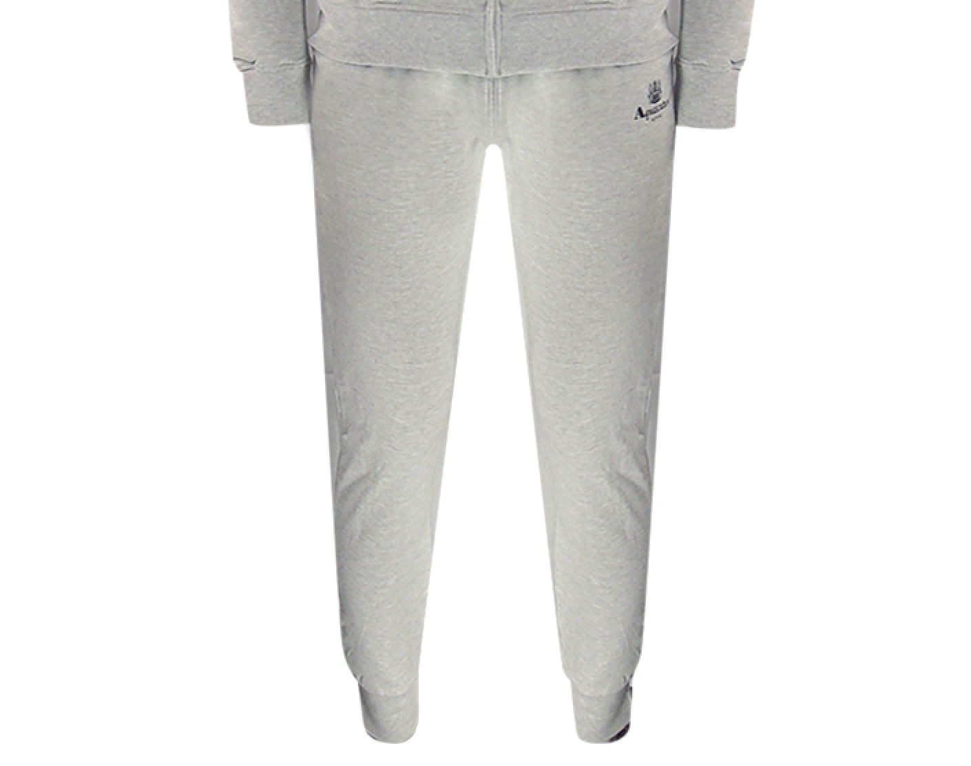 Aquascutum Aa_Ow04_St004Ogo Zf Hoodie Grayel St004 Grey Zip Hoodie And Track Pants Set Male