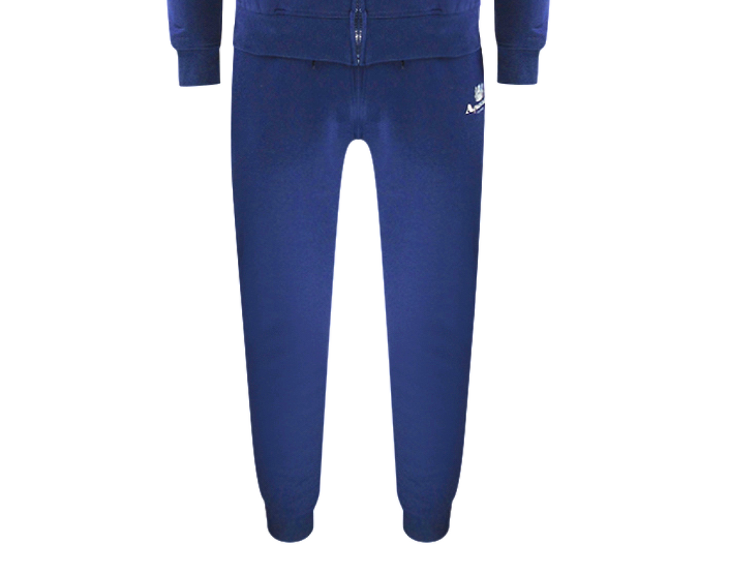 Aquascutum Aa_Ow04_St004Ogo Zf Hoodie Navy St004 Navy Blue Zip Hoodie And Track Pants Set Male