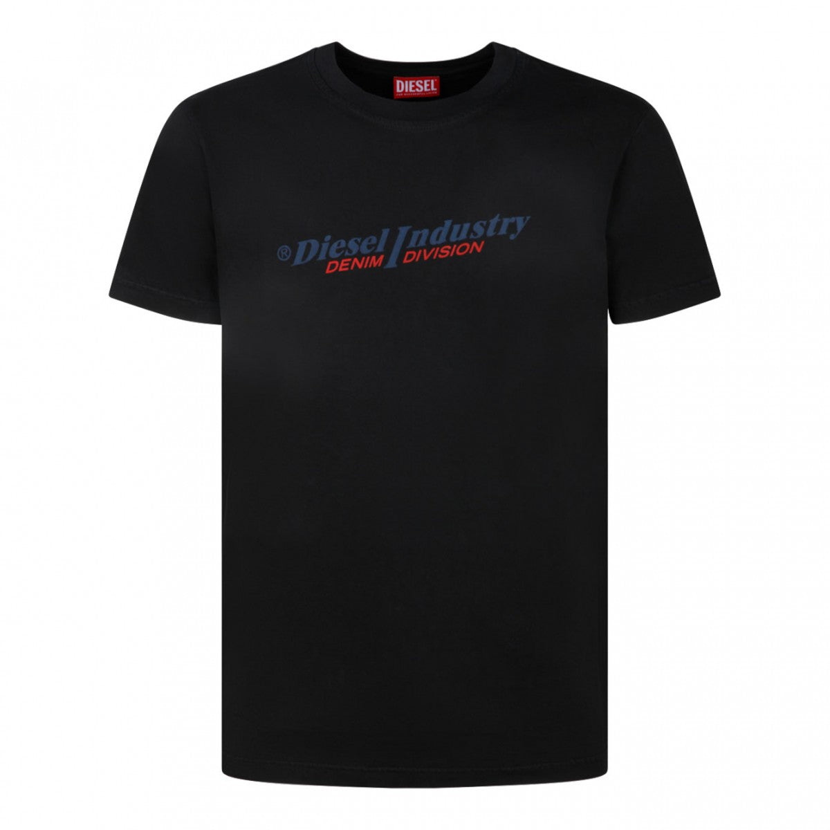 Diesel Industry Denim Logo Black T Shirt