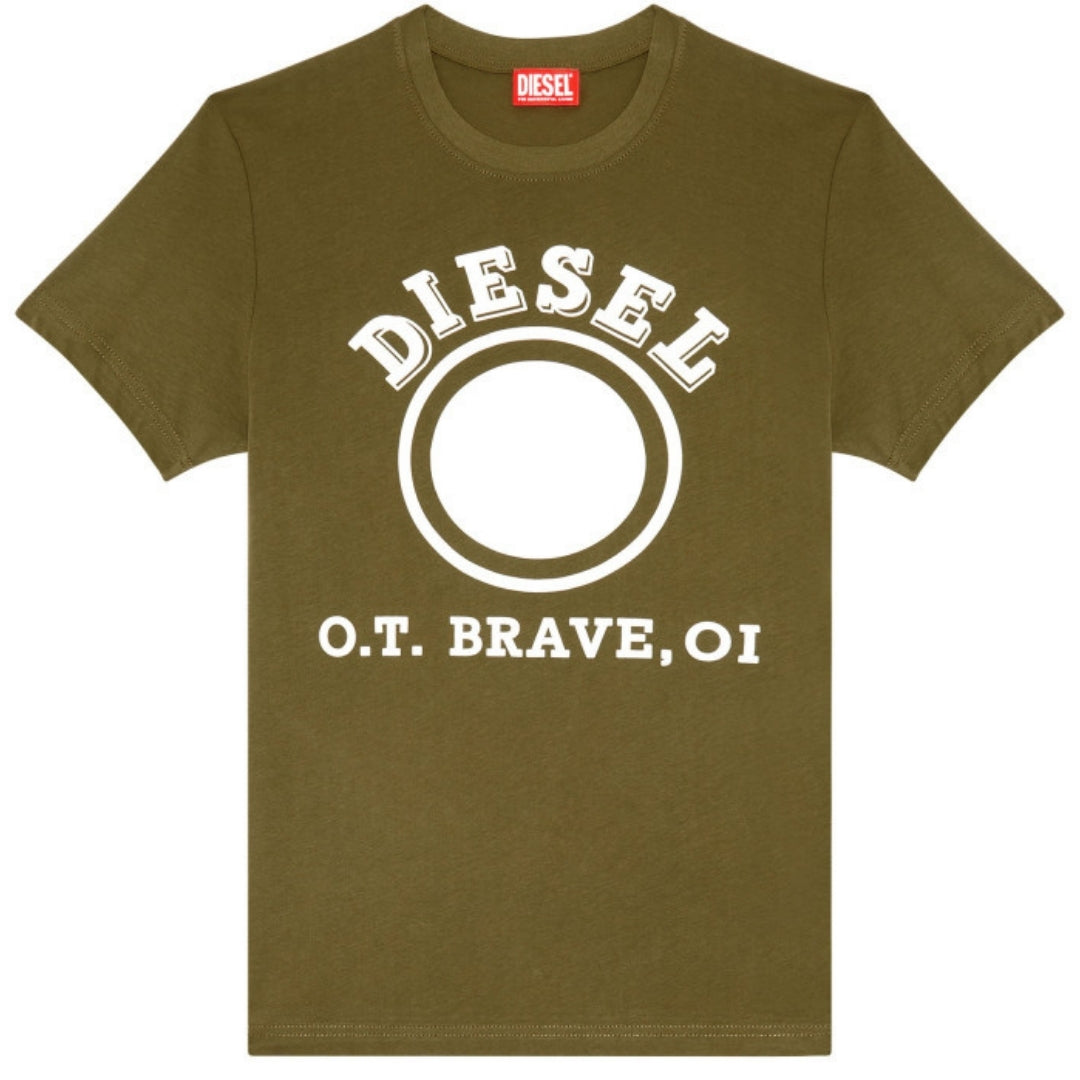 Diesel Dot Logo Green T-Shirt S