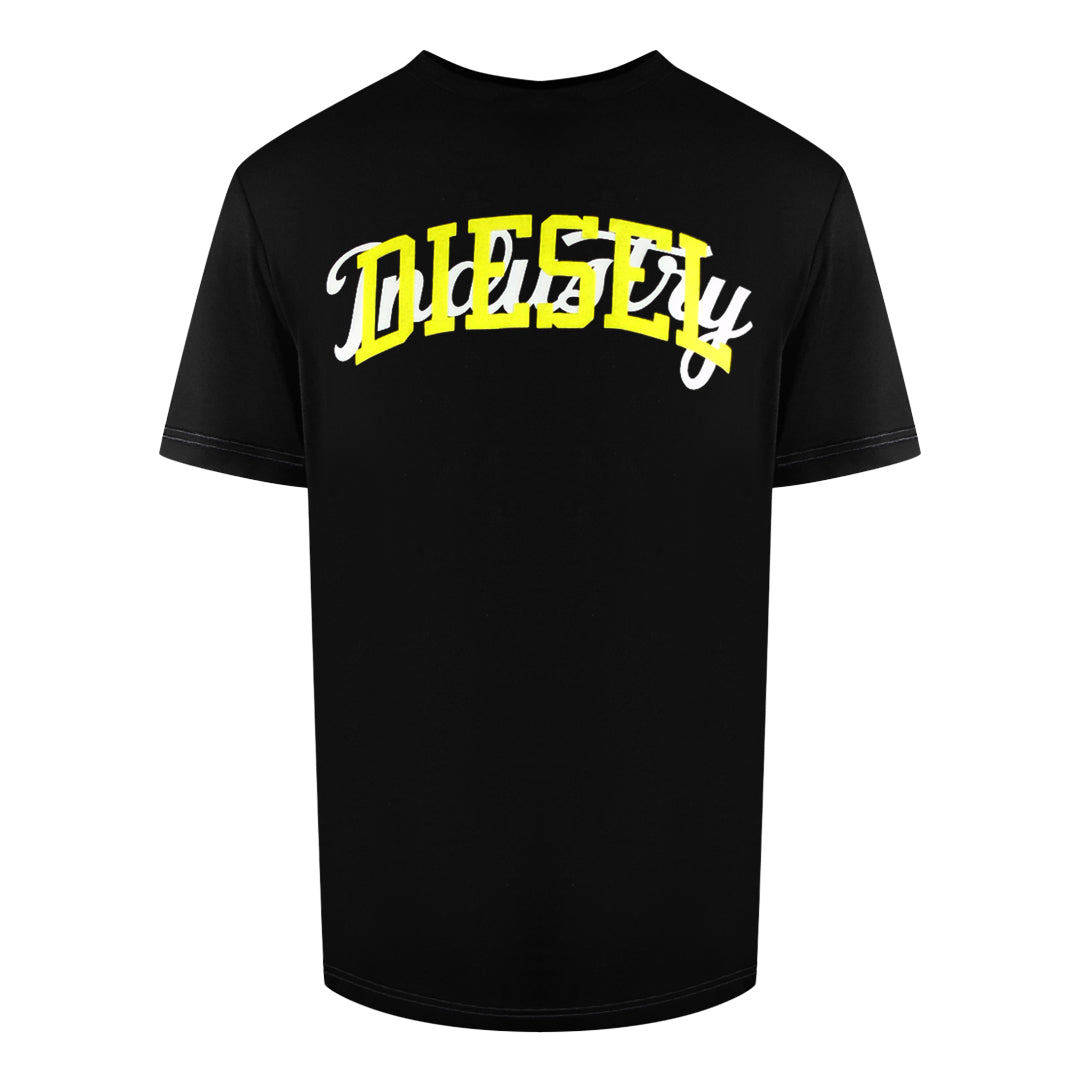 Diesel Double Industry Logo Black T-Shirt S