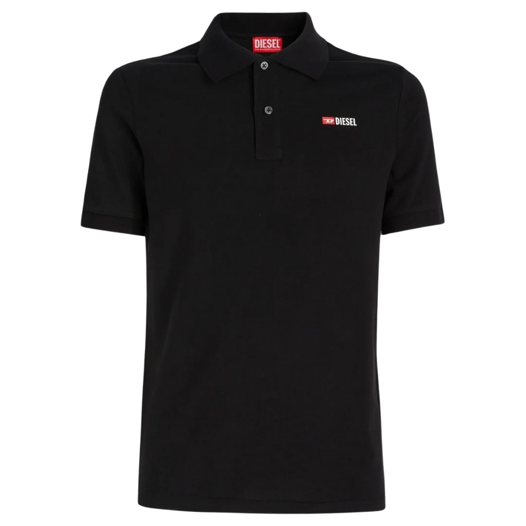 Diesel T-Smith-Div Black Polo Shirt XS