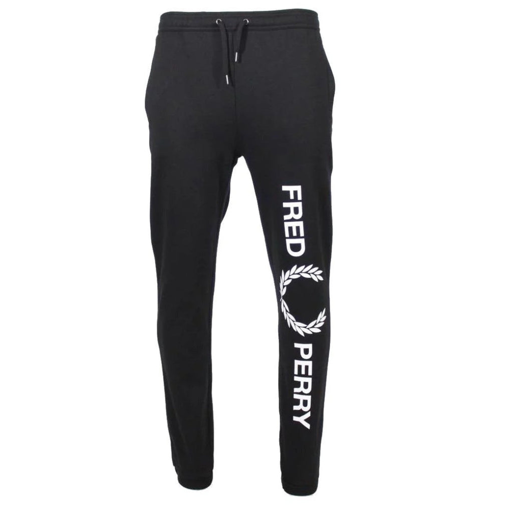 FRED PERRY T6506 102 BLACK BRANDED SWEATPANT S