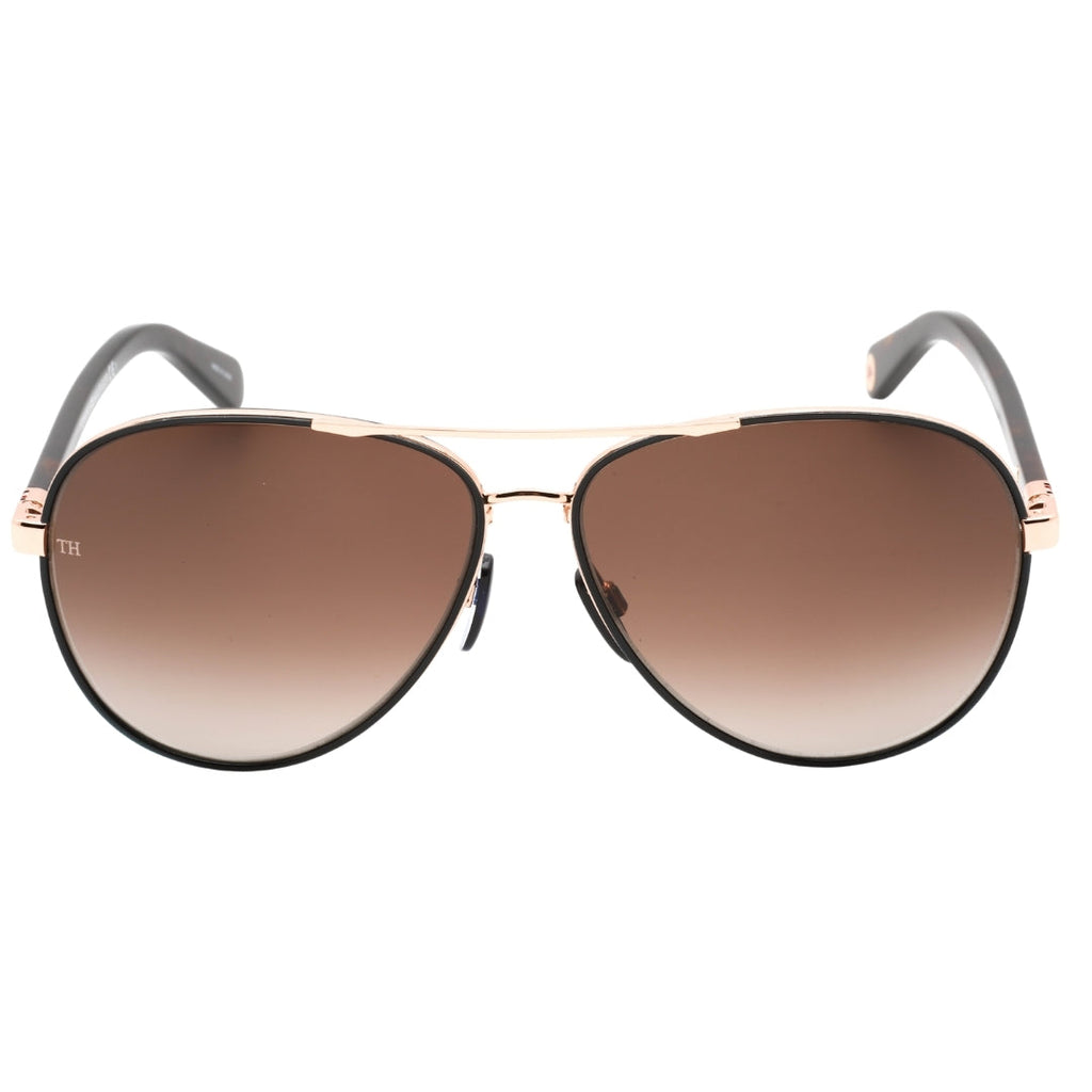 Tommy Hilfiger Brown Gradient Lens Copper Gold Sunglasses One Size