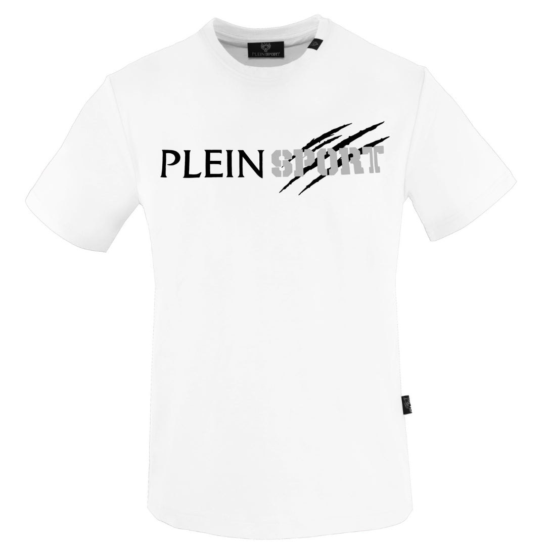 Plein Sport Scratched Logo White T-Shirt S