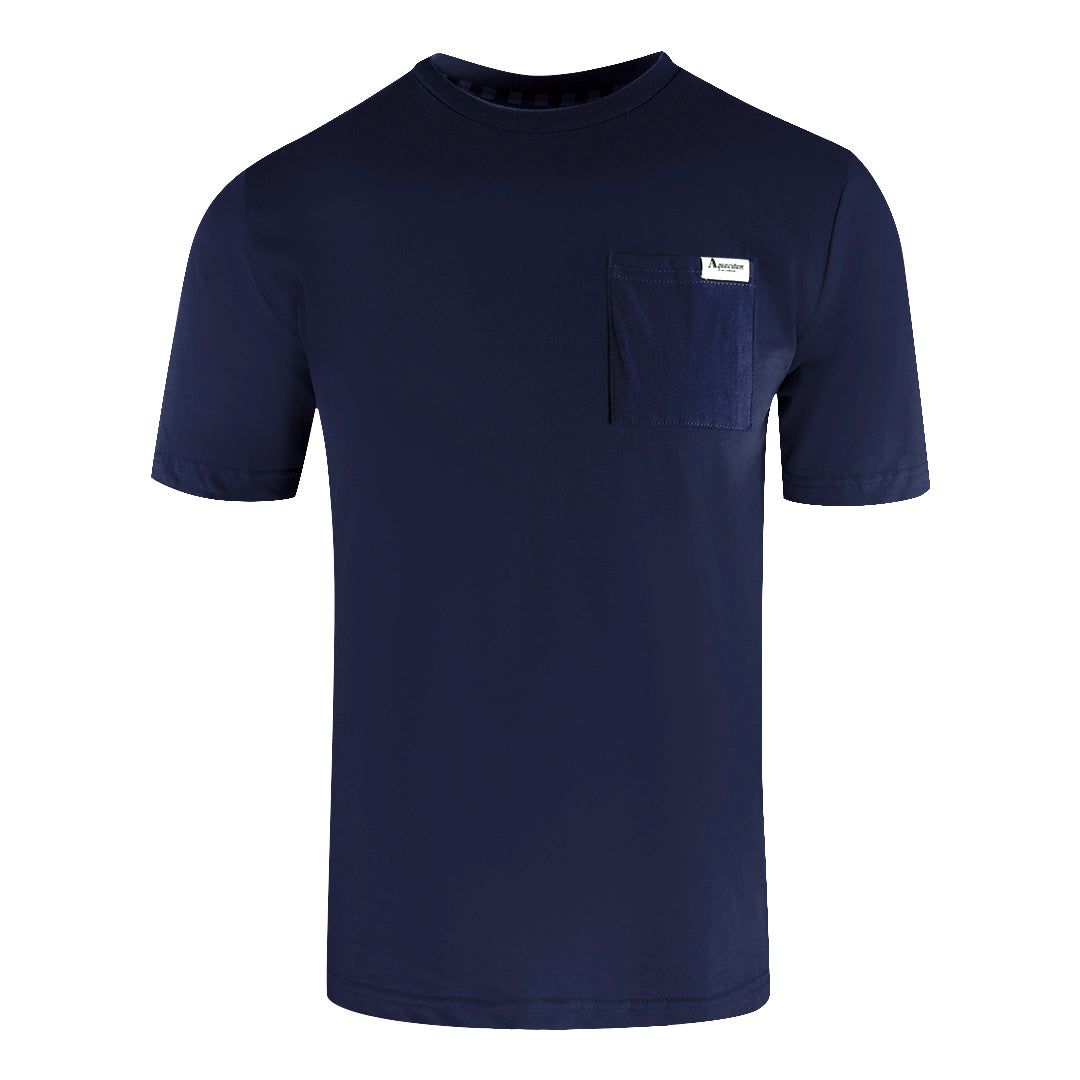 Aquascutum Active Small Pocket Navy Blue T-Shirt TS007 11