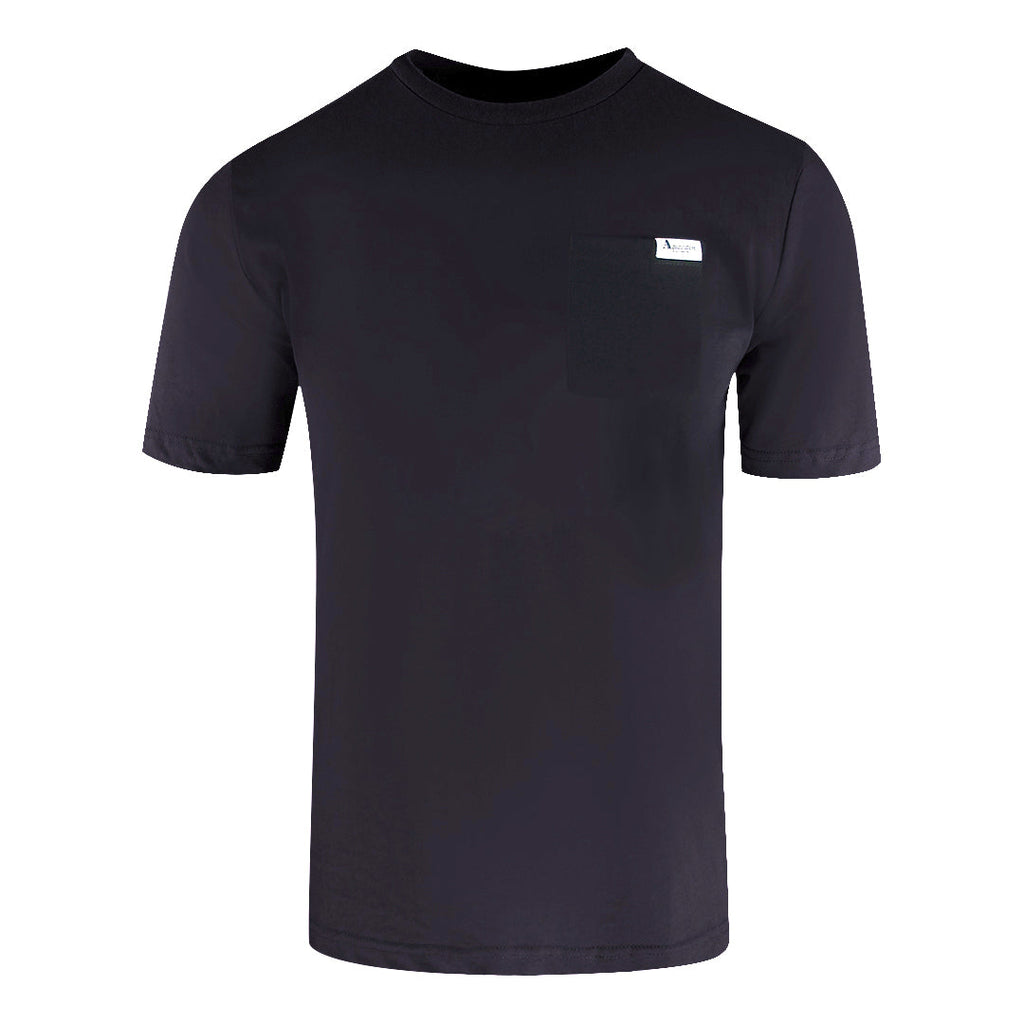 Aquascutum Active Small Pocket Black T-Shirt TS007 16