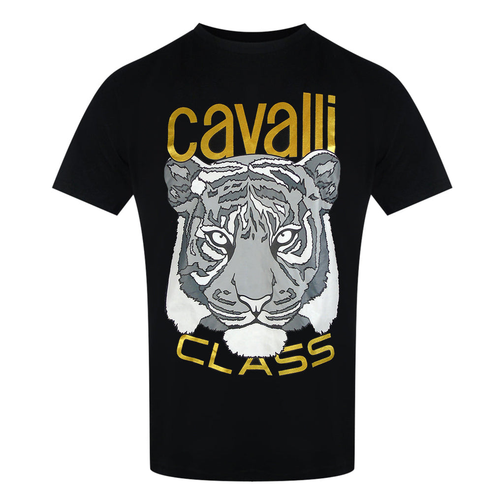 Cavalli Class Txt60A Jd060 05051 Black T-Shirt Mens M