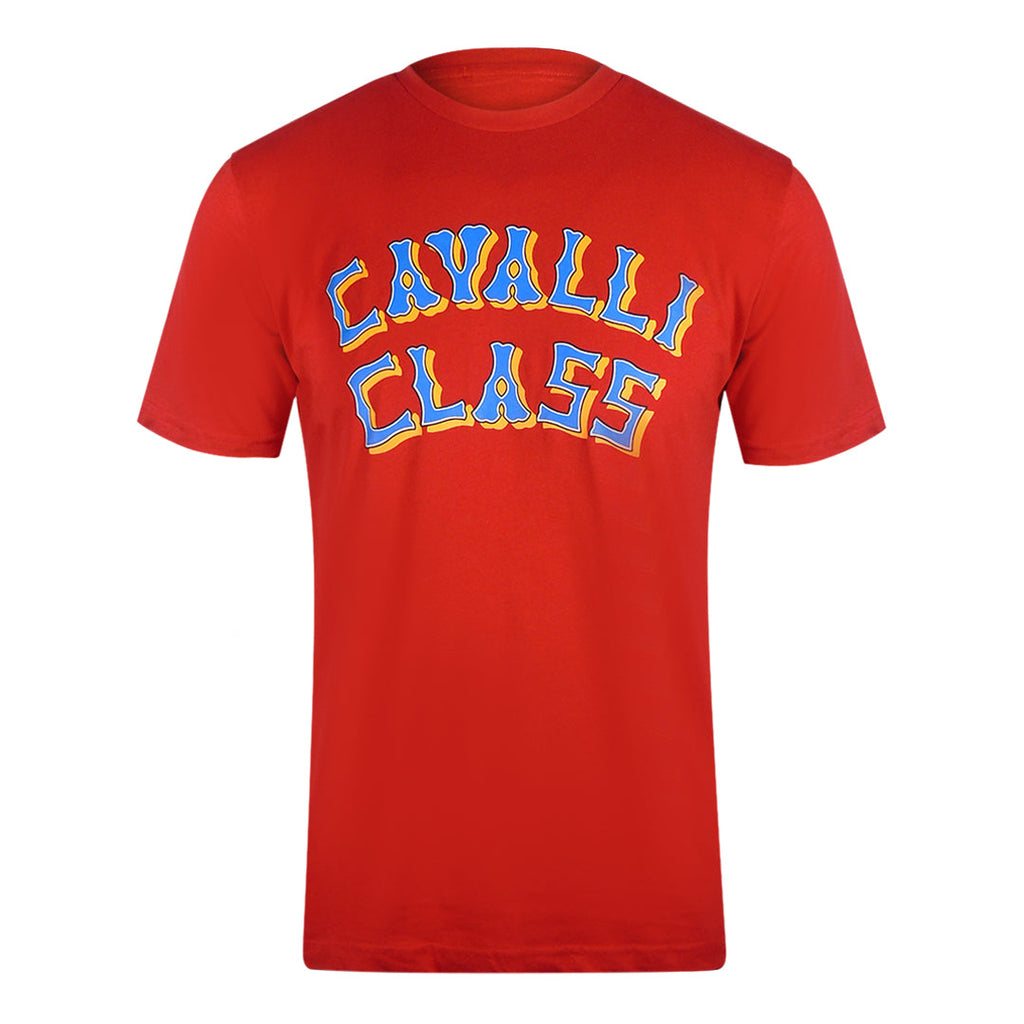 Cavalli Class Txt60X Jd060 02000 Red T-Shirt Mens M