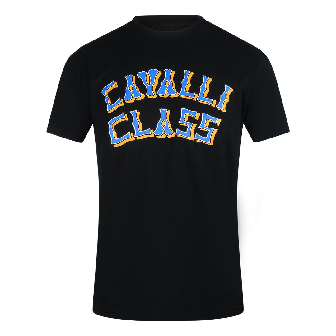 Cavalli Class Txt60X Jd060 05051 Black T Shirt Mens - Style Centre Wholesale