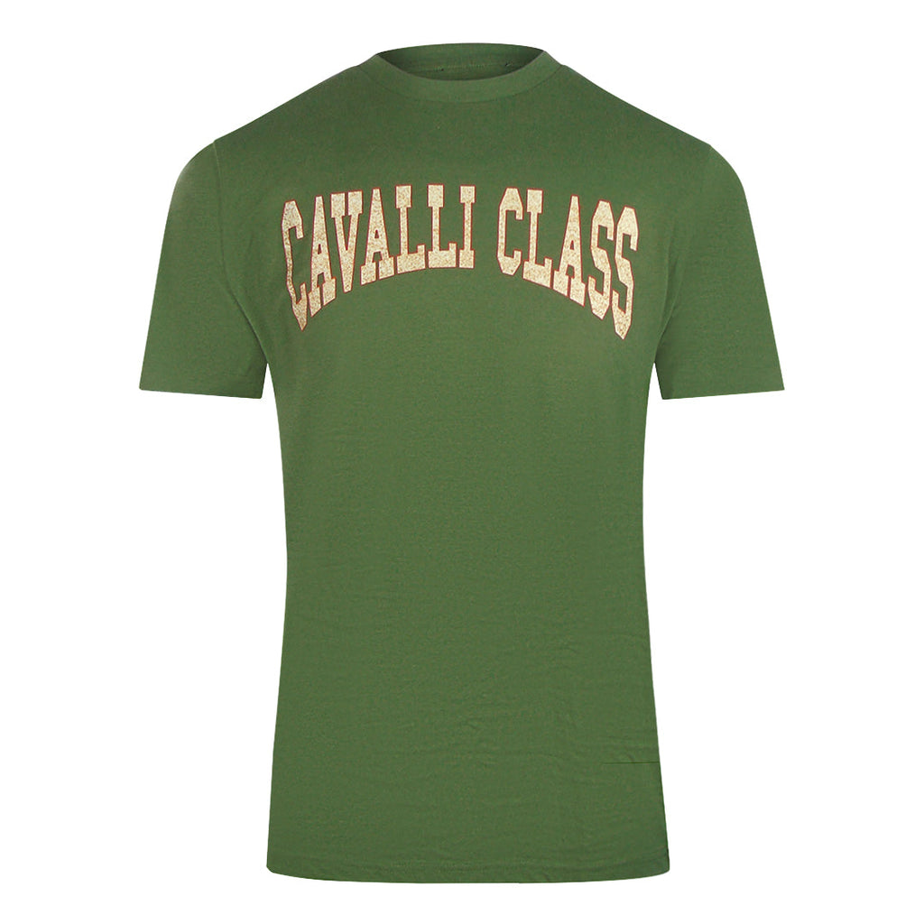 Cavalli Class Txt61A Jd060 04050 Military Green T-Shirt Mens M