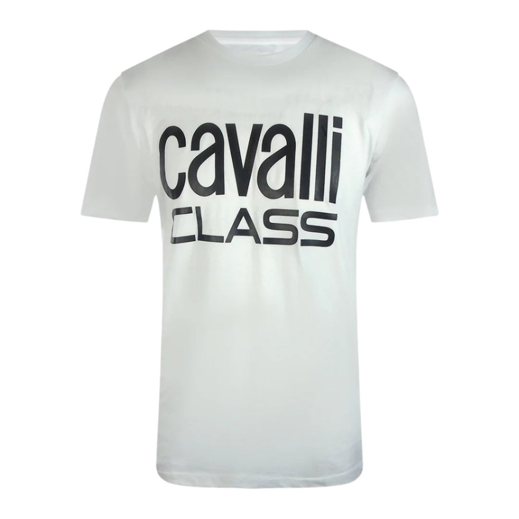 Cavalli Class Txt61F Jd060 00533 Off White T-Shirt Mens M