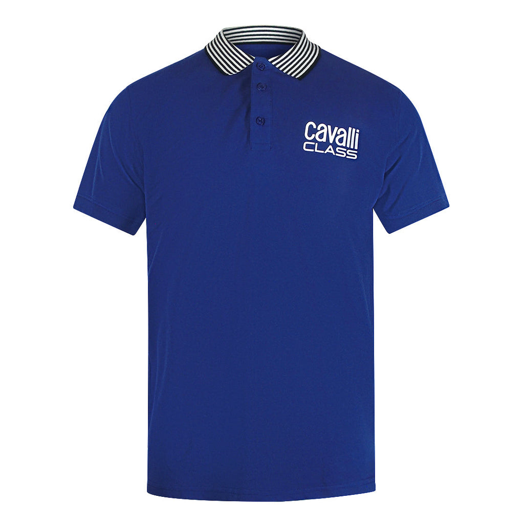 Cavalli Class Txt64E Kb002 04551 Iris Blue S S Polo Mens - Style Centre Wholesale